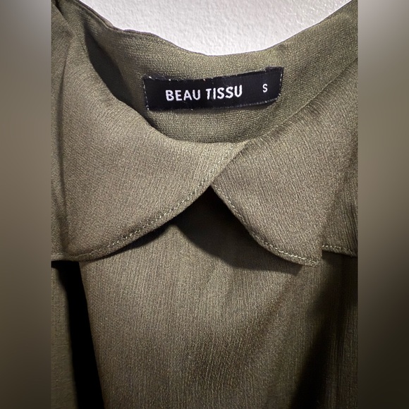 Forest green pant jumpsuit by Beau Tissu - Picture 2 of 5